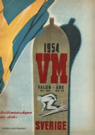 Sportboken - Vrldsmsterskapen p skidor 1954. VM, Falun 13/2-21/2, re 27/2-7/3